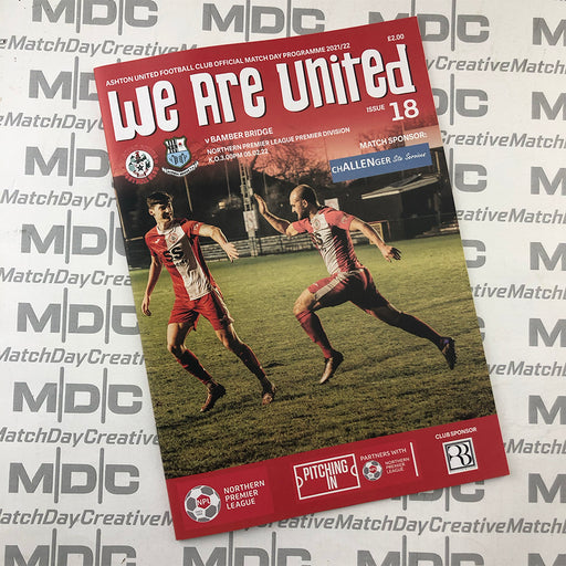 2021/22 #18 Ashton United v Bamber Bridge NPL 05.02.22 Programme Postponed