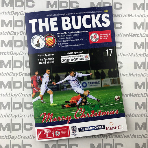 2021/22 #17 Buxton v FC United of Manchester NPL 18.12.21 Programme