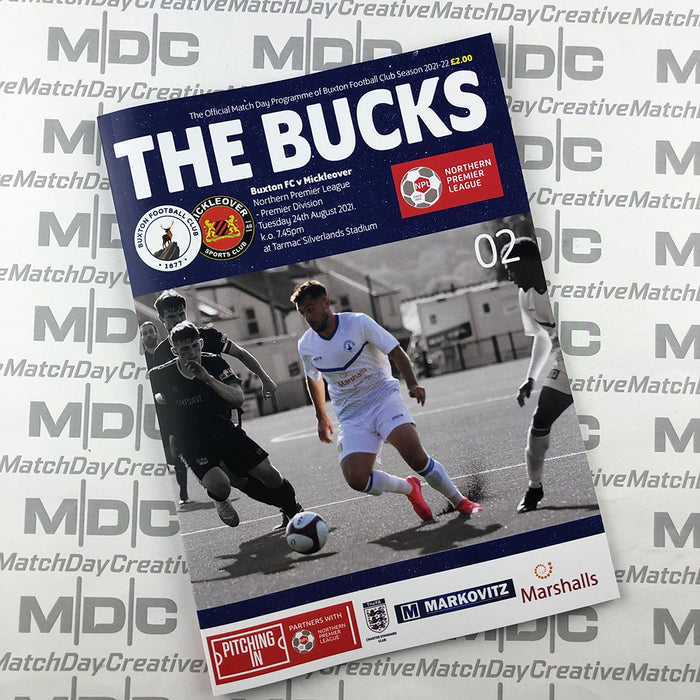 2021/22 #02 Buxton v Mickleover NPL 24.08.21 Programme