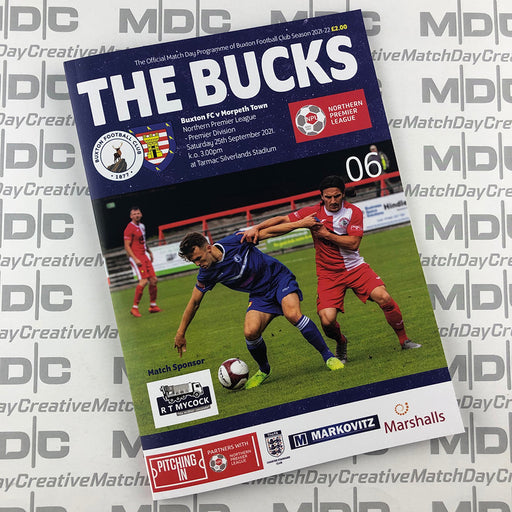 2021/22 #06 Buxton v Morpeth Town NPL 25.09.21 Programme