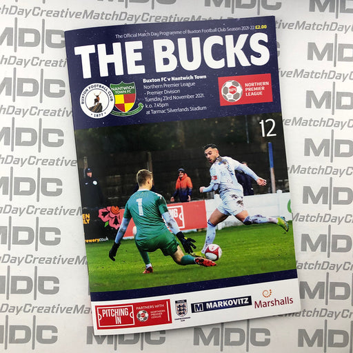 2021/22 #12 Buxton v Nantwich Town NPL 23.11.21 Programme