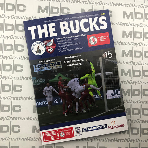 2021/22 #15 Buxton v Scarborough Athletic NPL 07.12.21 Programme