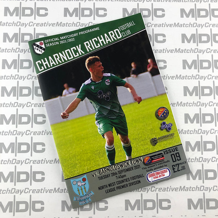 2021/22 #09 Charnock Richard v Barnoldswick Town NWCFL 28.09.21 Programme