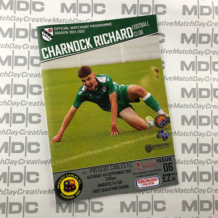 2021/22 #06 Charnock Richard v Precot Cables FA Cup 04.09.21 Programme