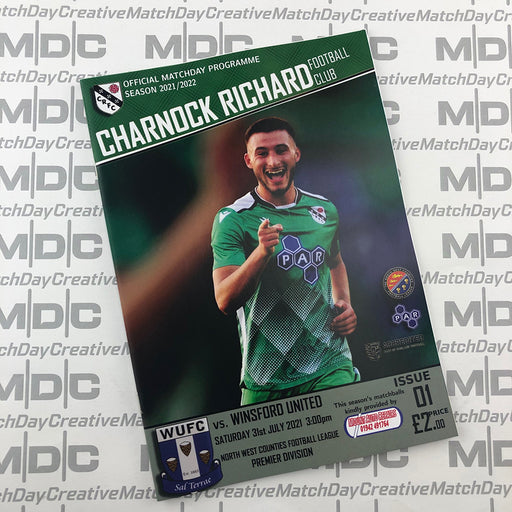 2021/22 #01 Charnock Richard v Winsford United NWCFL 31.07.21 Programme