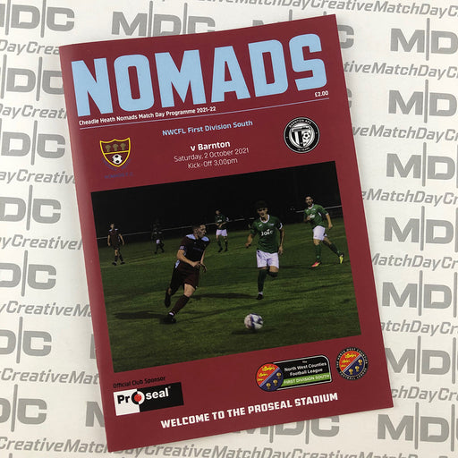 2021/22 #06 Cheadle Heath Nomads v Barnton 02.10.21 NWCFL Programme