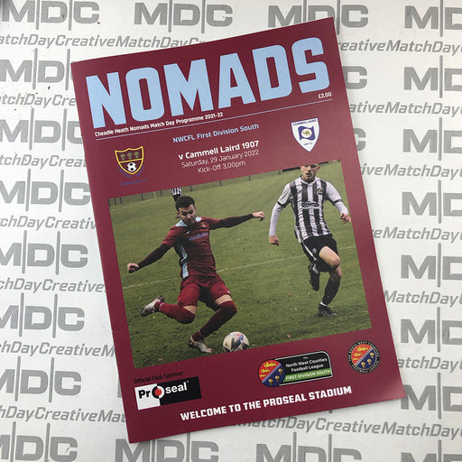 2021/22 #14 Cheadle Heath Nomads v Cammell Laird 29.01.22 NWCFL Programme
