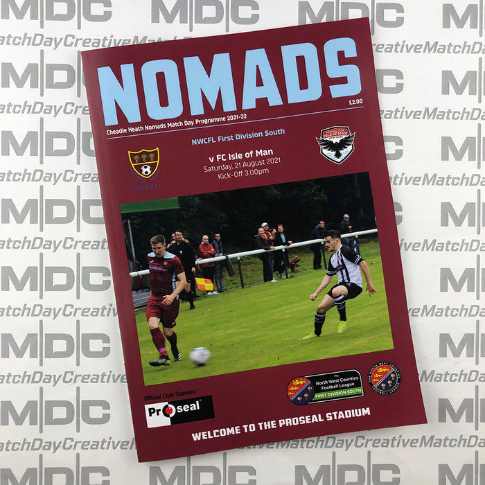 2021/22 #03 Cheadle Heath Nomads v FC Isle of Man 21.08.21 NWCFL Programme