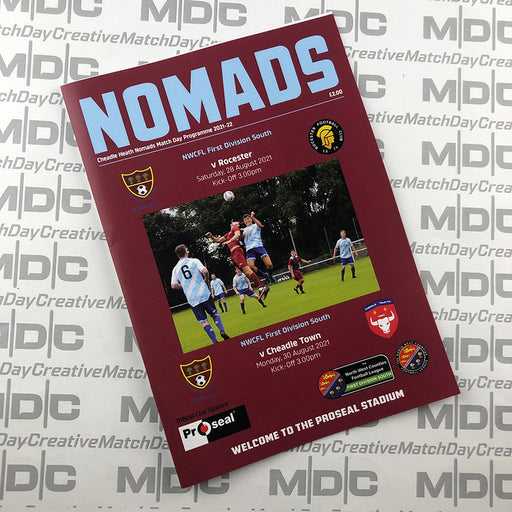 2021/22 #04 Cheadle Heath Nomads v Rocester 28.08.21 NWCFL Programme