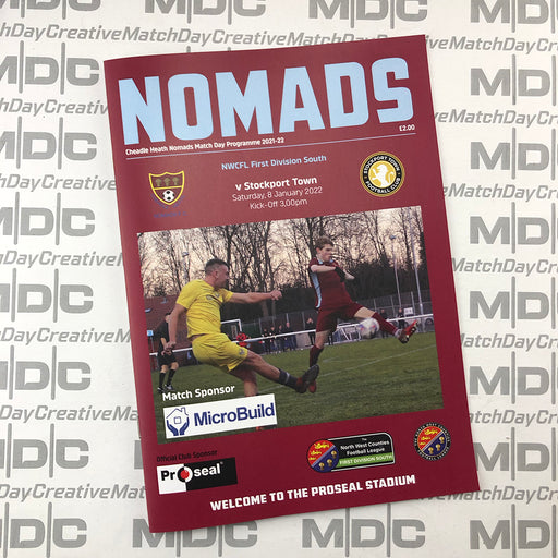 2021/22 #12 Cheadle Heath Nomads v Stockport Town 08.01.22 NWCFL DIGITAL Programme