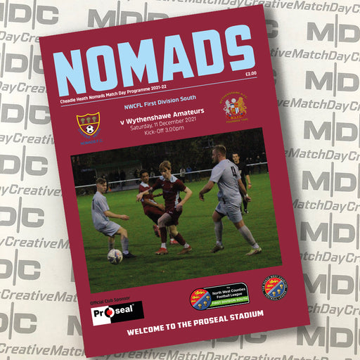 2021/22 #10 Cheadle Heath Nomads v Wythenshawe Amateurs 11.12.21 NWCFL DIGITAL Programme