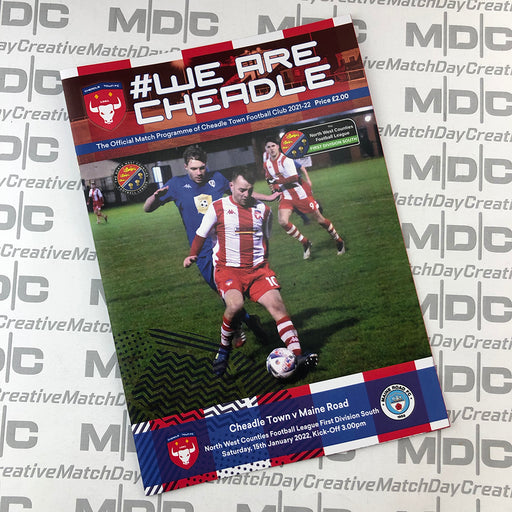 2021/22 #17 Cheadle Town v Maine Road NWCFL 15.01.22 Programme
