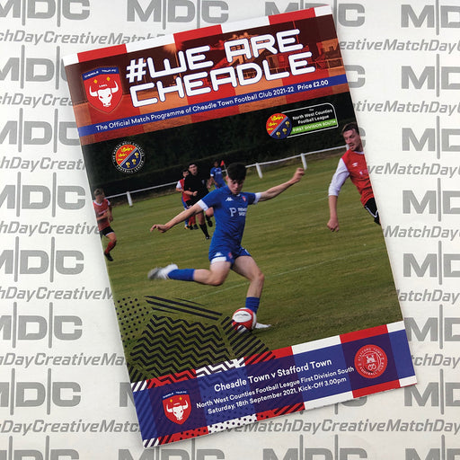 2021/22 #06 Cheadle Town v Stafford Town NWCFL 18.09.21 Programme