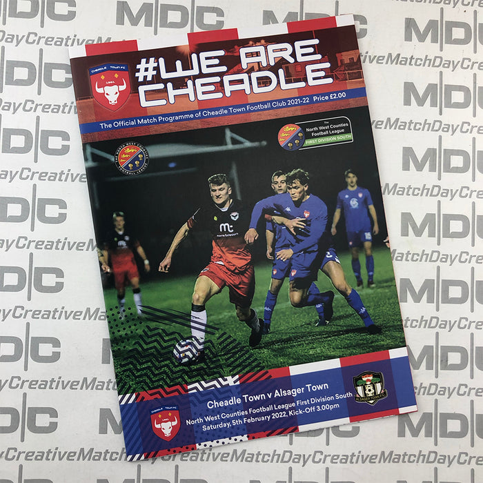 2021/22 #18 Cheadle Town v Alsager Town NWCFL 05.02.22 Programme