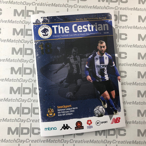 2021/22 #18 Chester v Southport National League North 05.02.22 Printed Programme