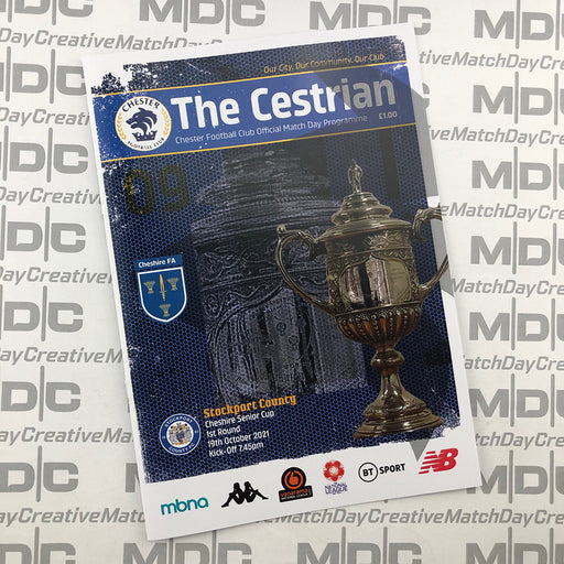2021/22 #09 Chester v Stockport County Cheshire Senior Cup 19.10.21 Printed Programme