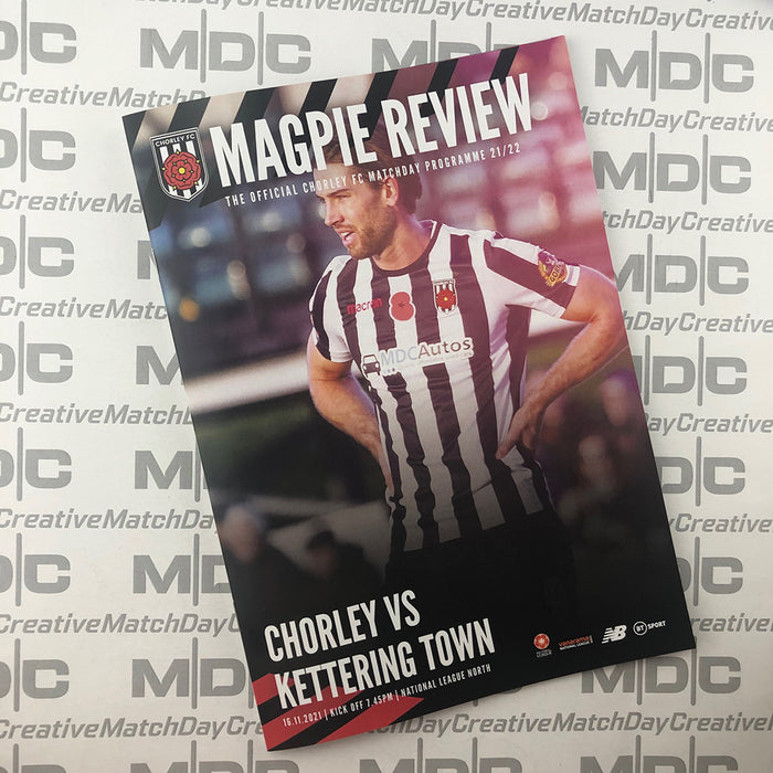 2021/22 #10 Chorley v Kettering Town National League North 16.11.21 Printed Programme