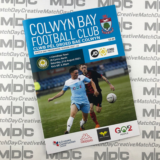 2021/22 #03 Colwyn Bay v Llanidloes Town Cymru North 21.08.21 Programme