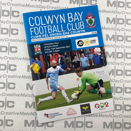 2021/22 #04 Colwyn Bay v Prestatyn Town Cymru North 10.09.21 Programme