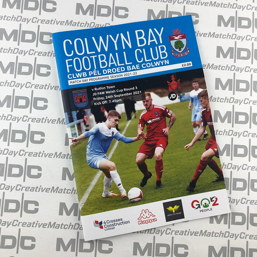 2021/22 #05 Colwyn Bay v Ruthin Town Welsh Cup 24.09.21 Programme
