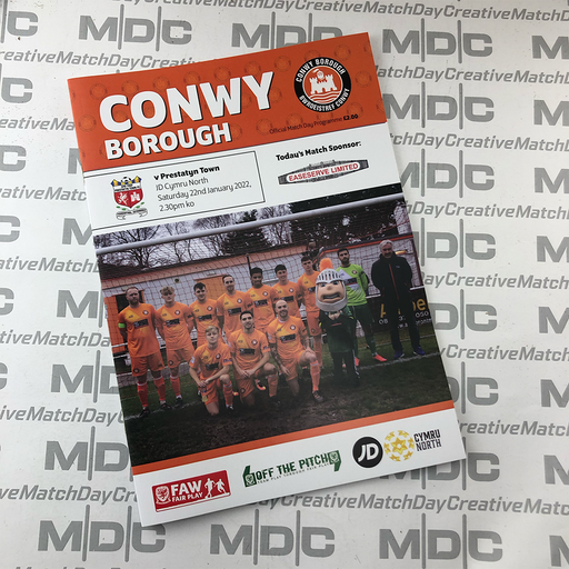 2021/22 #15 Conwy Borough v Prestatyn Town 22.01.22 JD Cymru North Programme