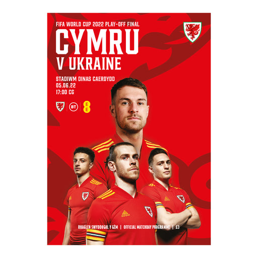 2022 #02 Cymru (Wales) v Ukraine FIFA World Cup 2022 European Qualifying Play-Off Final Path A 05.06.22 Printed Programme