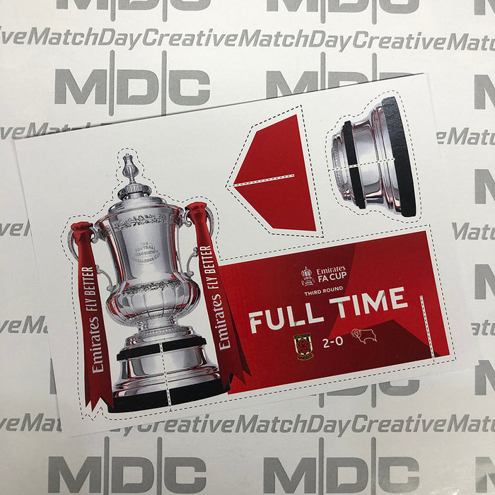 FA Cup third Round Chorley v Derby County Postcard