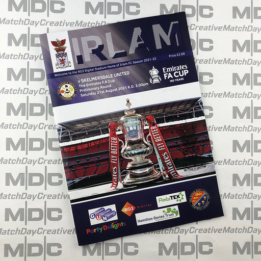 2021/22 #04 Irlam v Skelmersdale United FA Cup 21.08.21 Programme