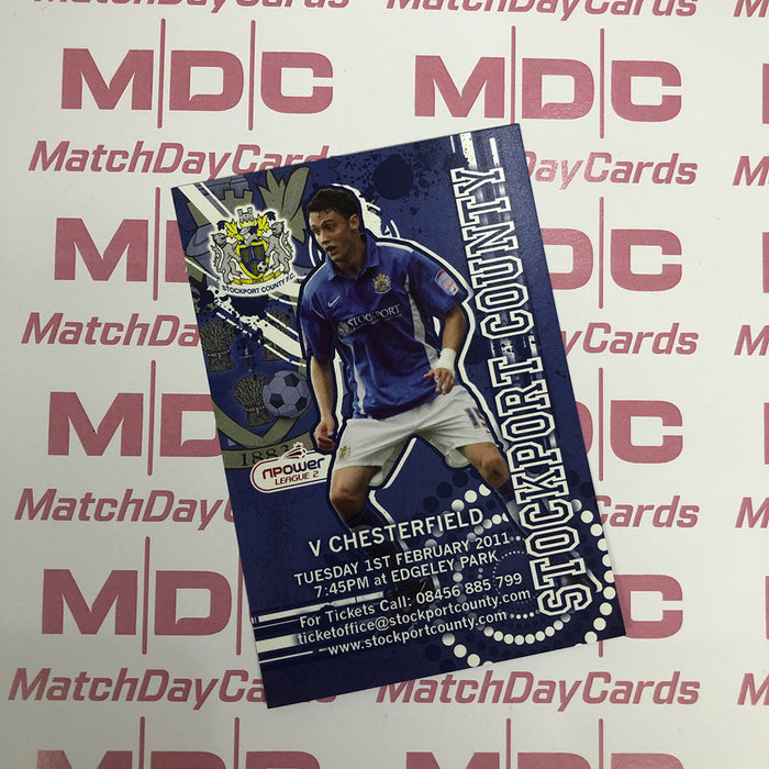 Stockport County v Chesterfield Trading Card
