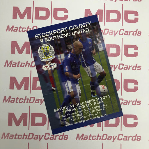 Stockport County v Southend United Trading Card