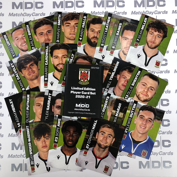 2020/21 MatchDayCards Chorley Player Trading Card Limited Edition Set