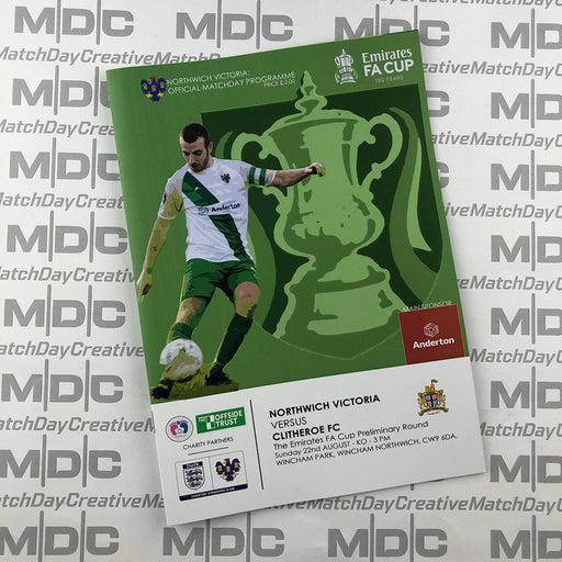 2021/22 #04 Northwich Victoria v Clitheroe 22.08.21 FA Cup Programme