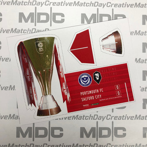 2020-21 Salford City v Portsmouth Limited Edition Papa Johns Trophy Postcard