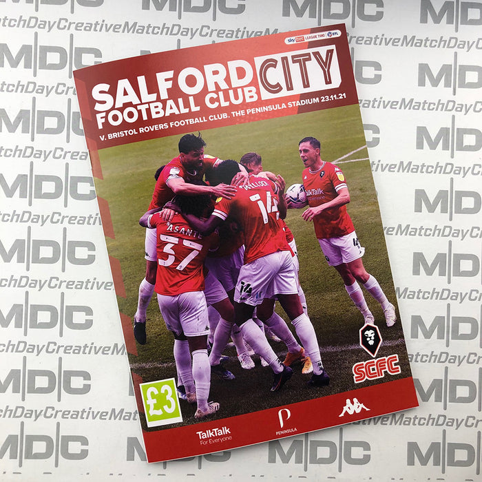 2021/22 #12 Salford City v Bristol Rovers SkyBet League 2 23.11.21 Programme