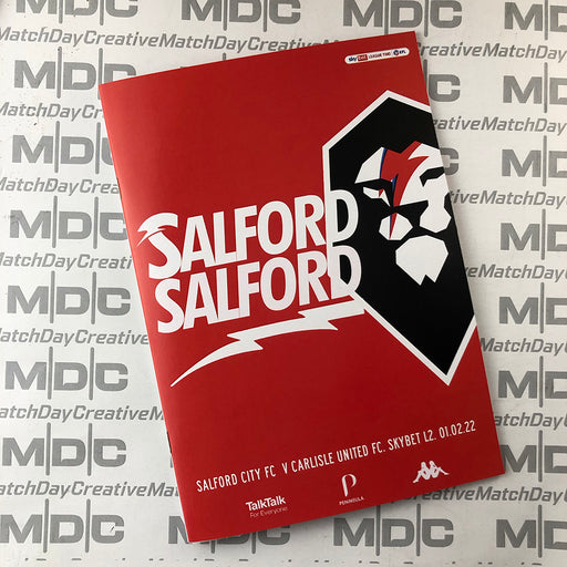 2021/22 #18 Salford City v Carlisle United SkyBet League 2 01.02.22 Programme
