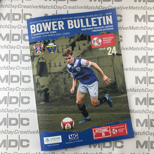 2021/22 #23 Stalybridge Celtic v Warrington Town NPL 12.03.22 Programme