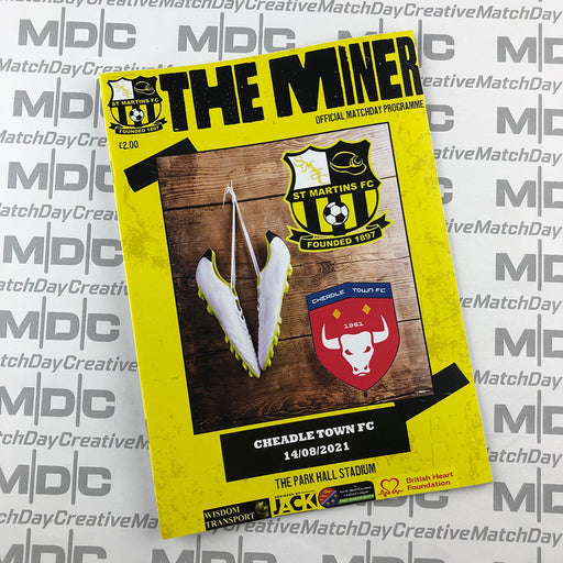 2021/22 #03 St Martins v Cheadle Town NWCFL 14.08.21 Programme