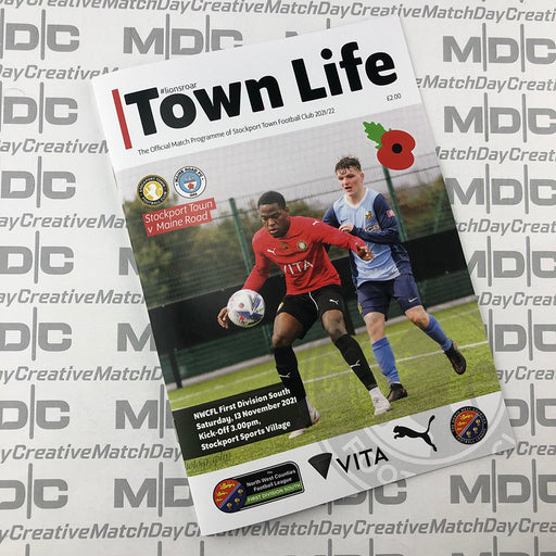 2021/22 #10 Digital Stockport Town v Maine Road NWCFL 13.11.21 Digital PDF Programme