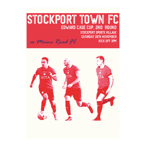 2022/23 #10 Digital Stockport Town v Maine Road The Edward Case Cup 26.11.22 Digital PDF Programme