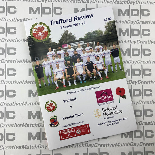 2021/22 #10 Trafford v Kendal Town 13.11.21 Digital Programme