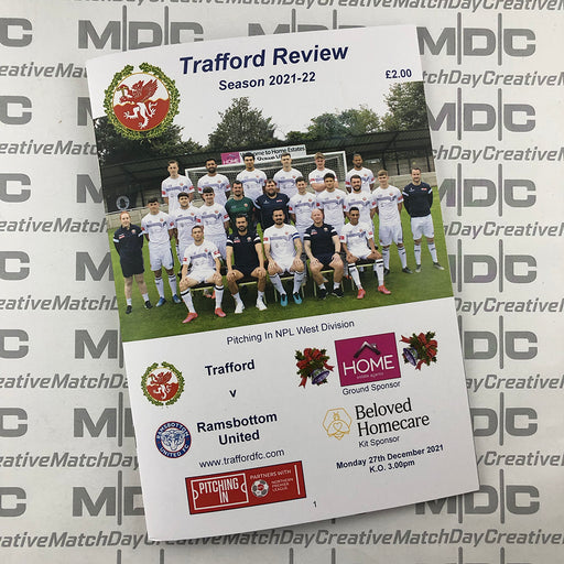 2021/22 #13 Trafford v Ramsbottom United 27.12.21 Digital Programme