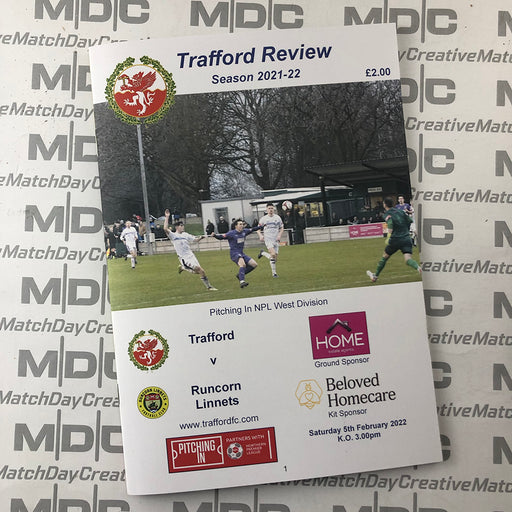 2021/22 #16 Trafford v Runcorn Linnets 05.02.22 Digital Programme