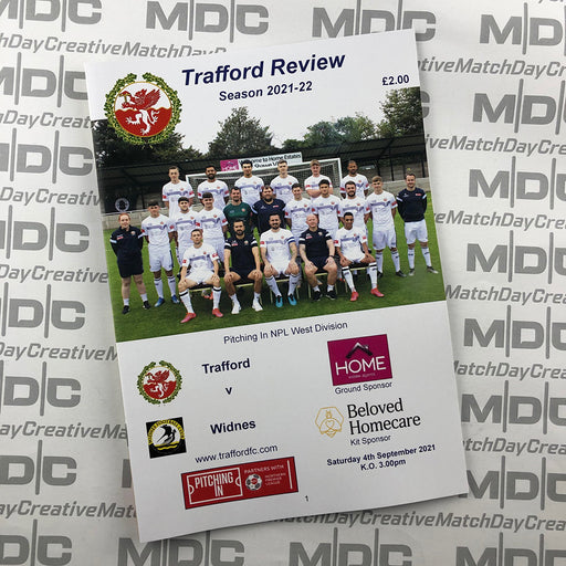 2021/22 #04 Trafford v Widnes NPL 04.09.21 Printed Programme