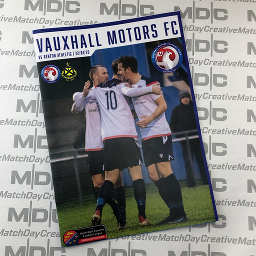 2021/22 #17 Vauxhall Motors v Ashton Athletic NWCFL 22.01.22 Programme