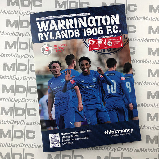 2021/22 #15 Warrington Rylands v Newcastle Town 11.12.21 NPL Programme