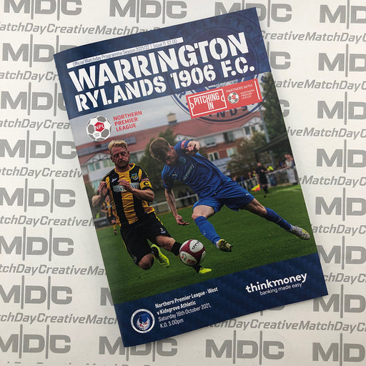 2021/22 #11 Warrington Rylands v Kidsgrove Athletic 16.10.21 NPL Programme