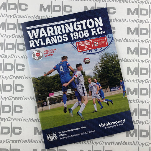 2021/22 #08 Warrington Rylands v Marine 25.09.21 NPL Programme