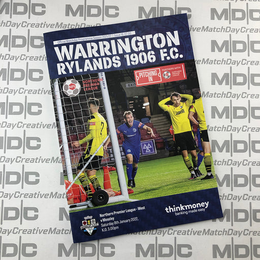 2021/22 #16 Warrington Rylands v Mossley 08.01.22 NPL Programme