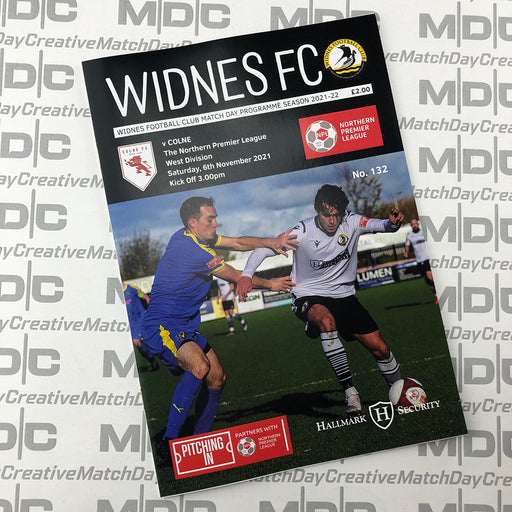 2021/22 #08 Widnes v Colne NPL 06.11.21 Printed Programme