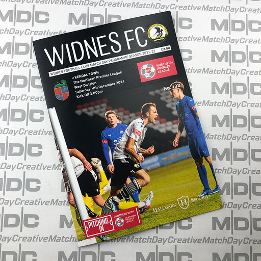 2021/22 #10 Widnes v Kendal Town NPL 04.12.21 Printed Programme